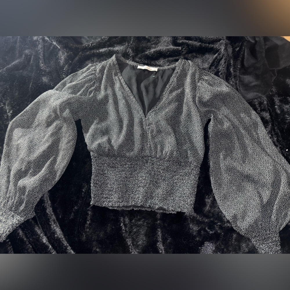 Abercrombie & Fitch Black Sheer Blouse